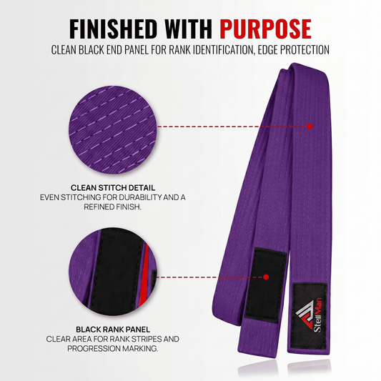 StellMan ValorBand Karate Belt – Adult Purple Rank