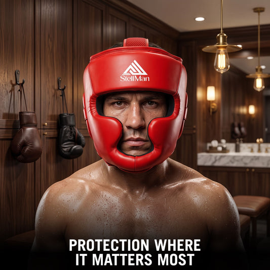Stellman Warrior Pro Sparring Headgear-Red