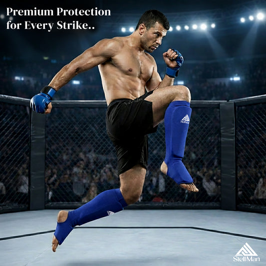 StellMan BlueCore Shin & Instep Guards – Lightweight EVA Protection