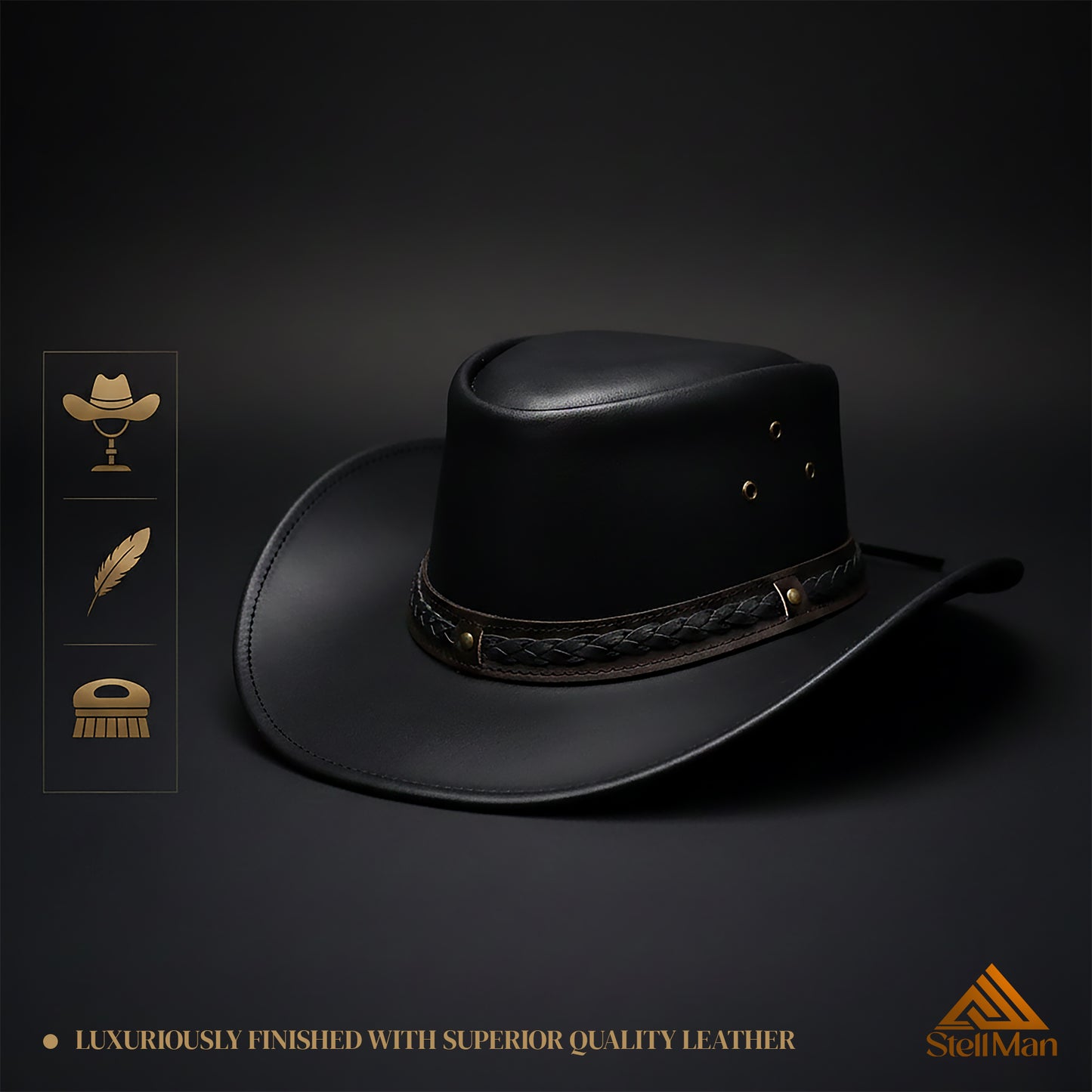 StellMan DarkFrontier Leather Hat