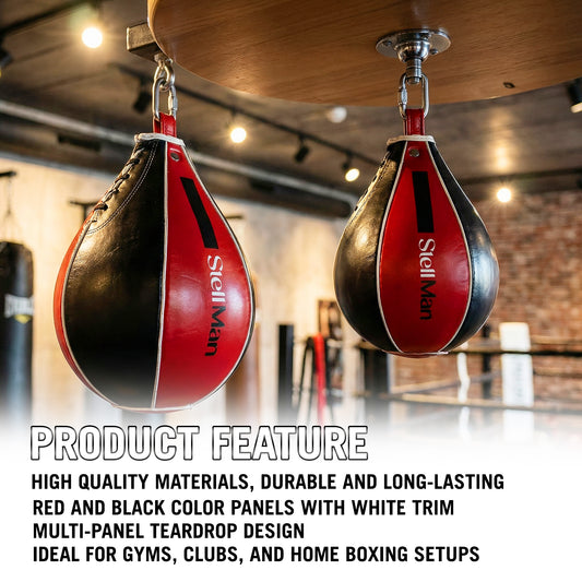 StellMan TempoStrike Boxing Speed Bag - Red Edition