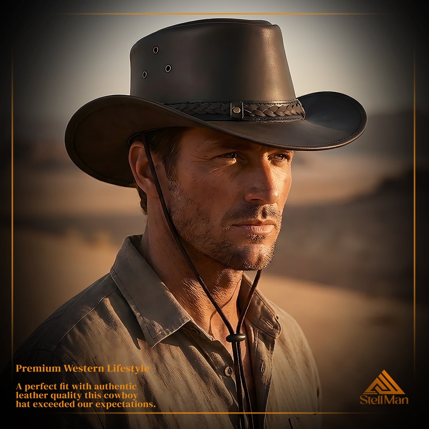 StellMan ShadowCrown Leather Hat