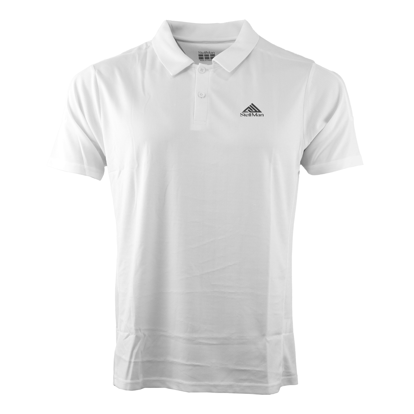 Stellman ActiveMesh Polo – White | Breathable Performance Fit