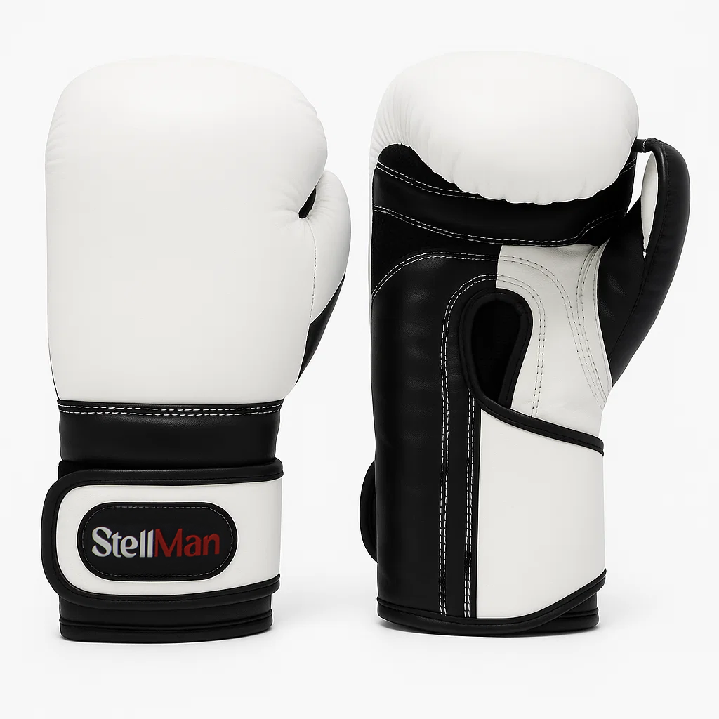 Stellman Knockout Kings Grappling Gloves-White/Black