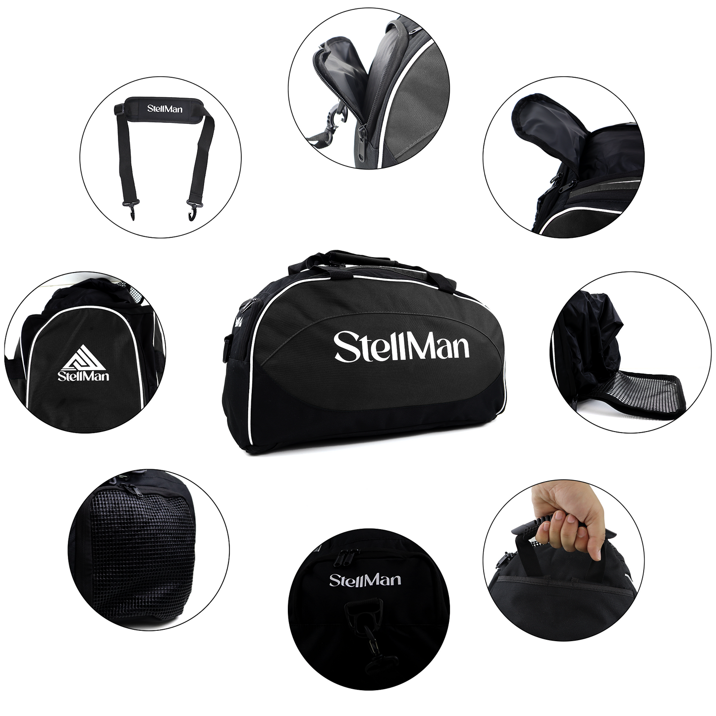 Stellman GearGuard Boxing Duffle Bag - Black