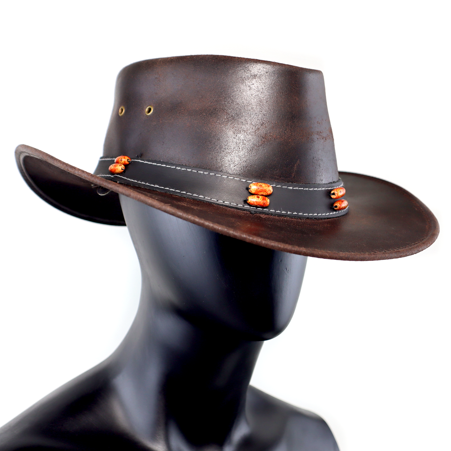 Stellman Smoke Dawson Leather Hats
