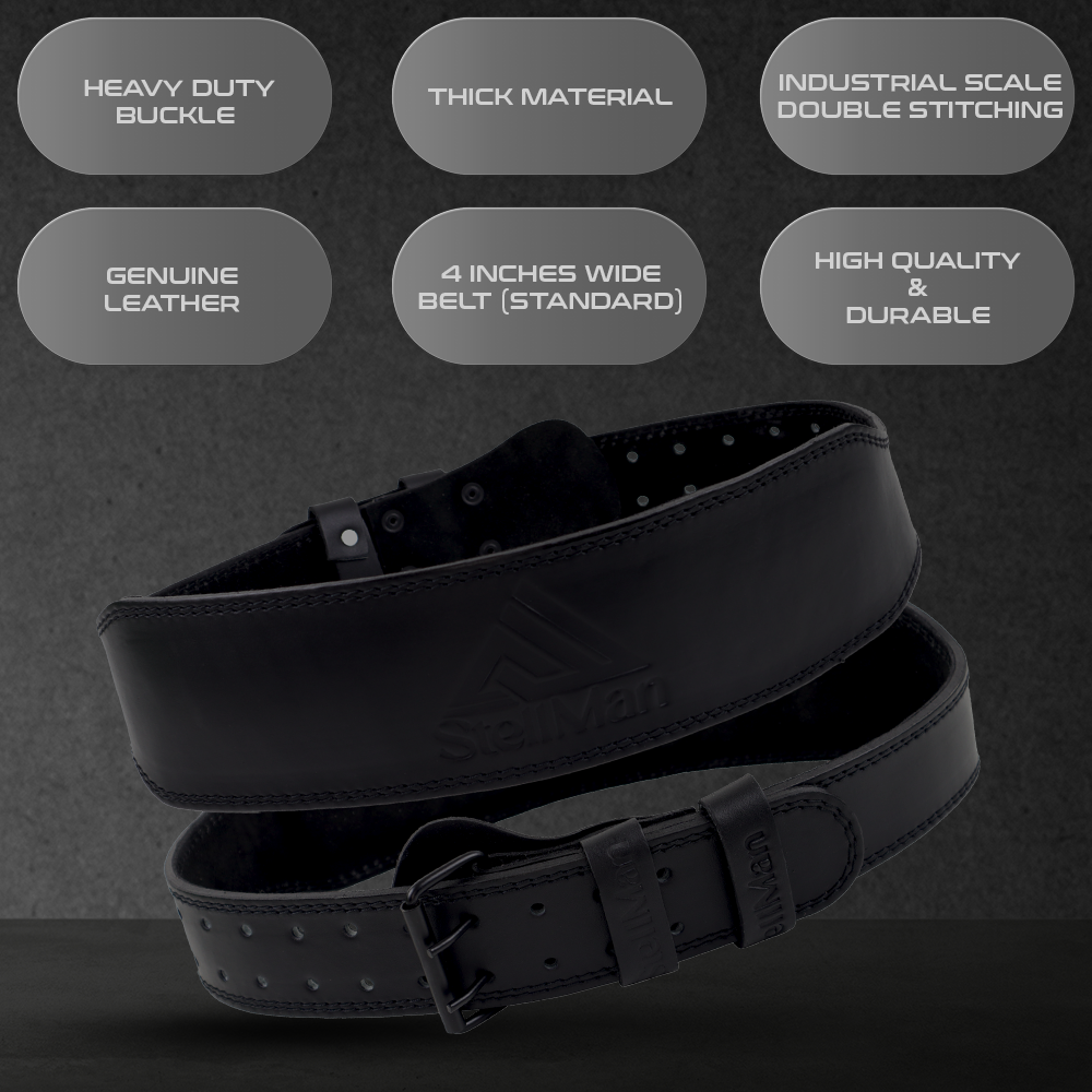 Stellman IronSpine Weight Lifting Belt - Black