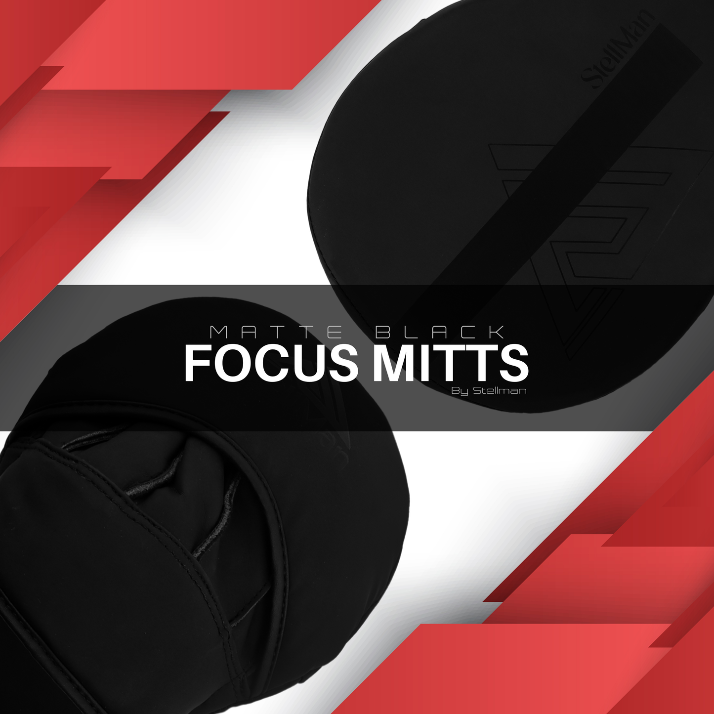Stellman Stealth Strike Boxing Focus Mitts – All-Black Precision Pads
