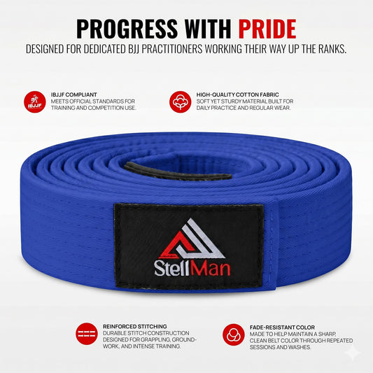 StellMan RankBlade Brazilian Jiu Jitsu Adults BJJ Blue Belt