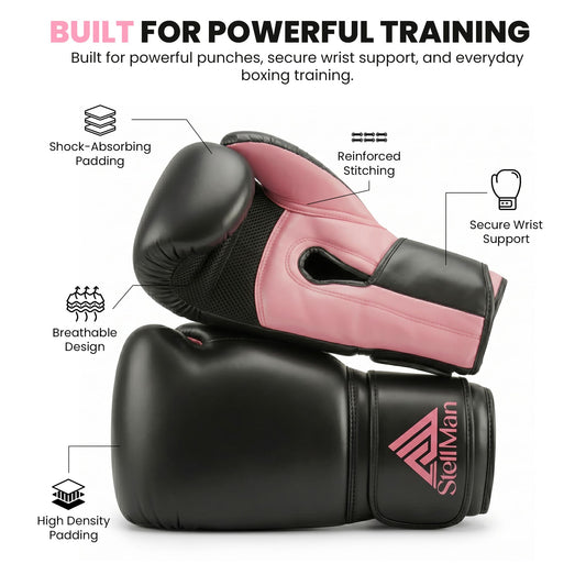 Stellman Armalite Boxing Gloves-Black/Pink