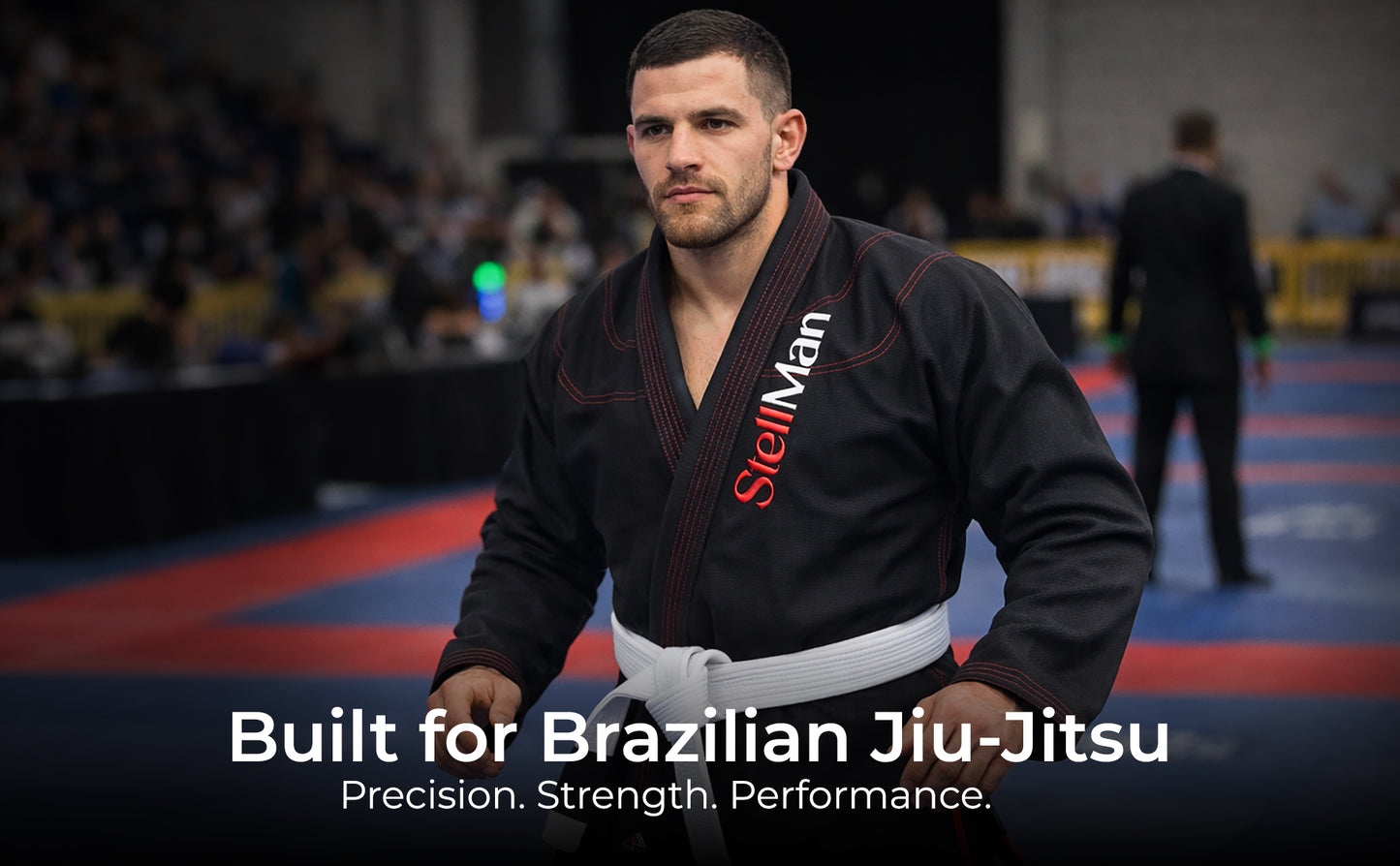 StellMan BJJ Gi for Men | Premium Brazilian Jiu-Jitsu Gi - Black