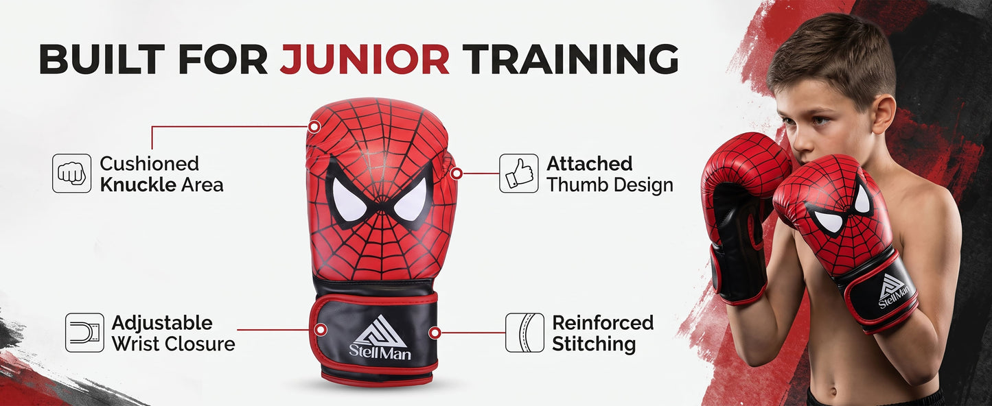 StellMan Spider Kids Boxing Gloves | Youth Training Gloves