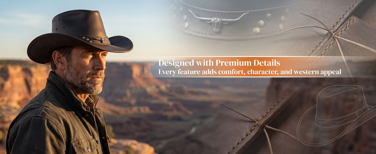 Stellman Dust & Hide Leather Cowboy Hats