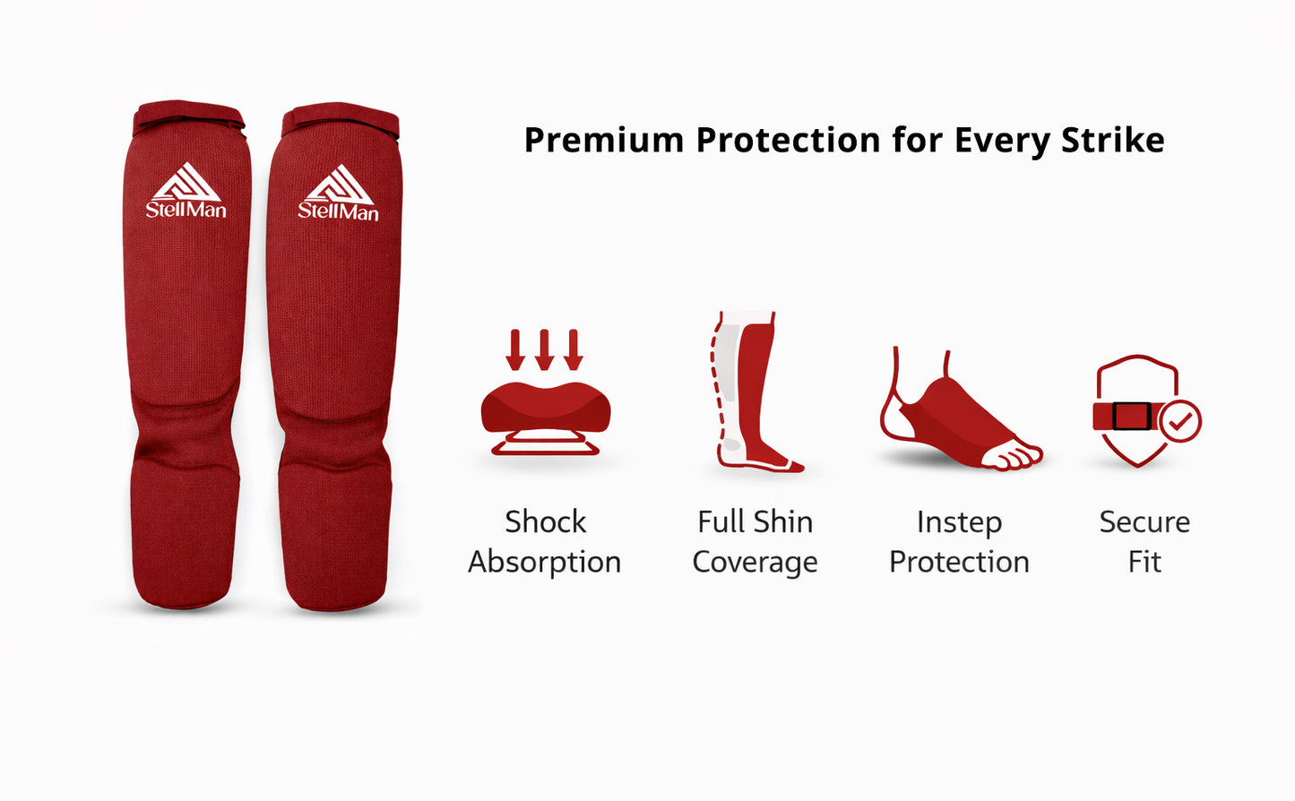 StellMan CrimsonForce Shin & Instep Guards