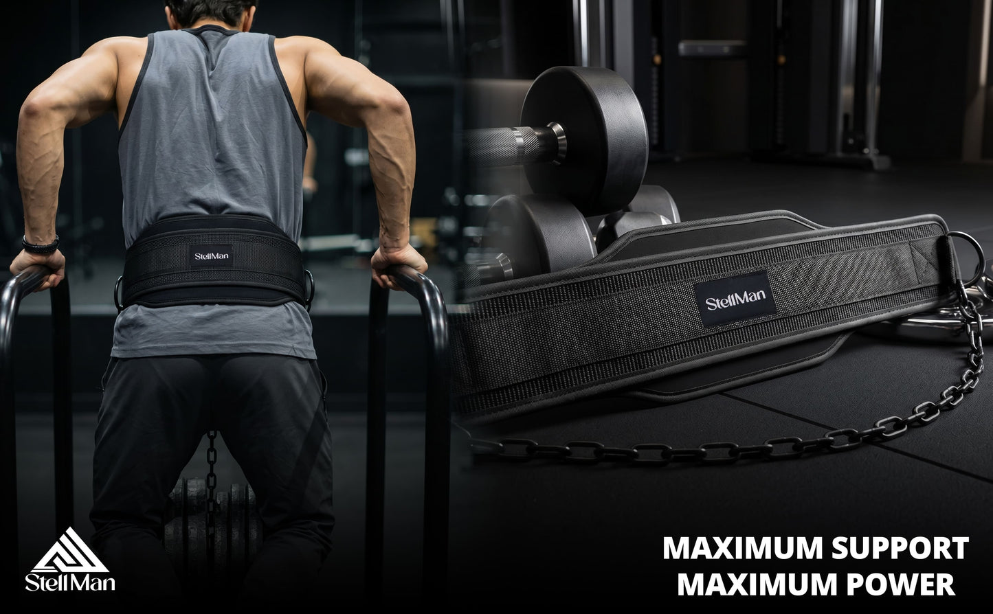 StellMan Dip Belt with Steel Chain | Weightlifting & Pull Ups