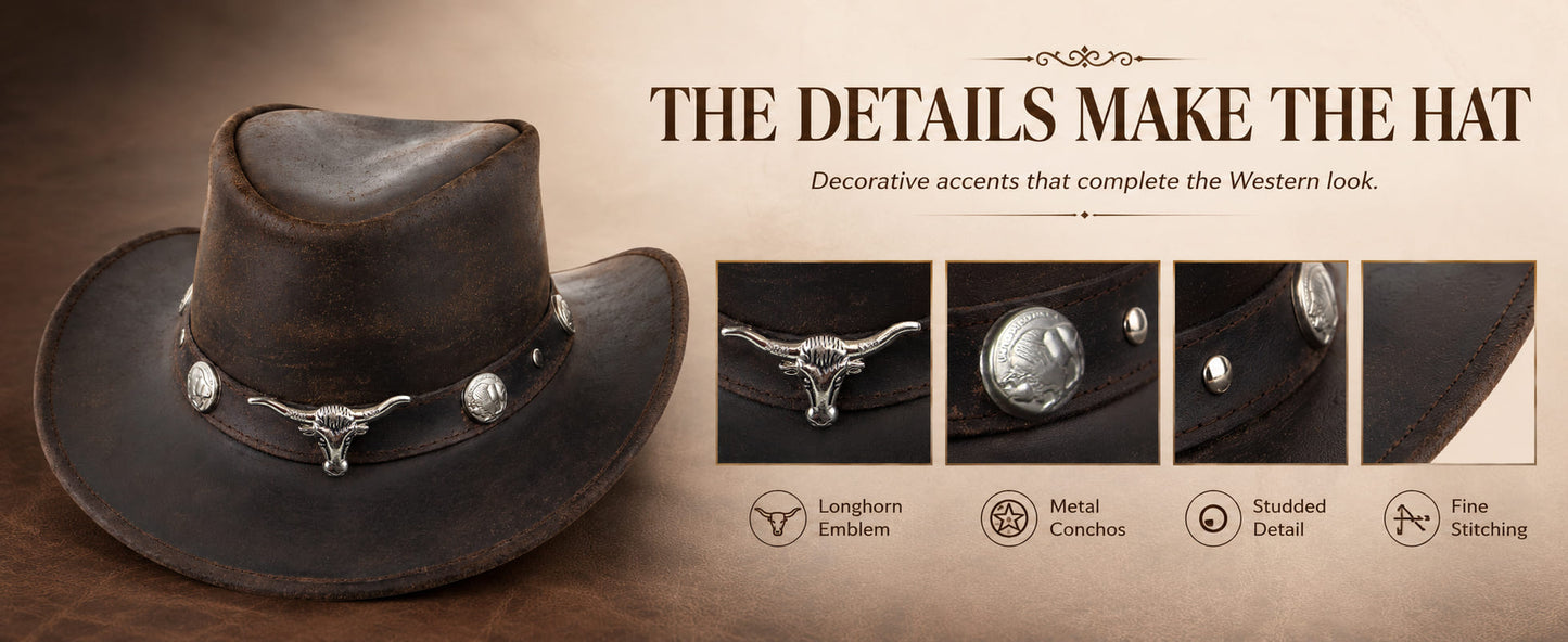 StellMan SilverHorn Leather Hat