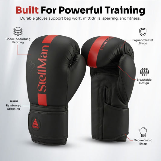 Inflatable Boxing Gloves Black/Red