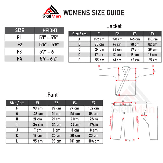 Stellman Core Black Brazilian Jiu Jitsu Women’s BJJ Gi