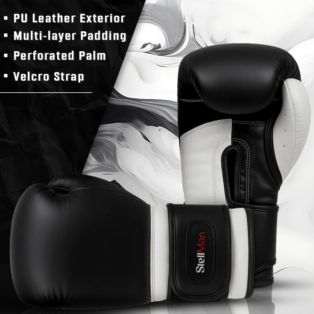Stellman Impact Evo Kids Boxing Gloves – Black/White