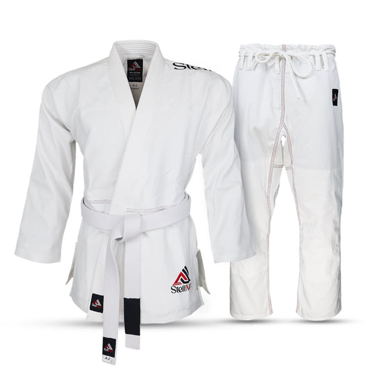 Stellman Core White Brazilian Jiu Jitsu Mens BJJ Gi