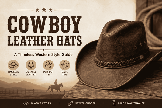 cowboy leather hats western style