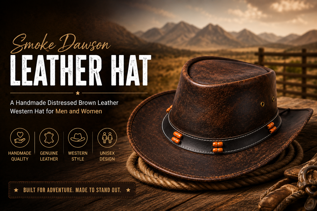 smoke dawson leather cowboy hat