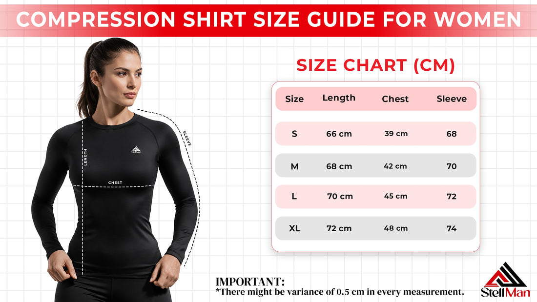 Women's Compression Shirt Size Guide