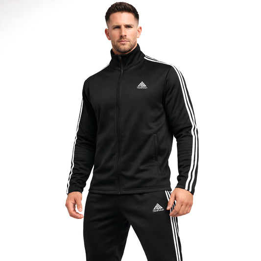 StellMan Axion Men's Track Suit – Men’s Performance Polyester Set - Black