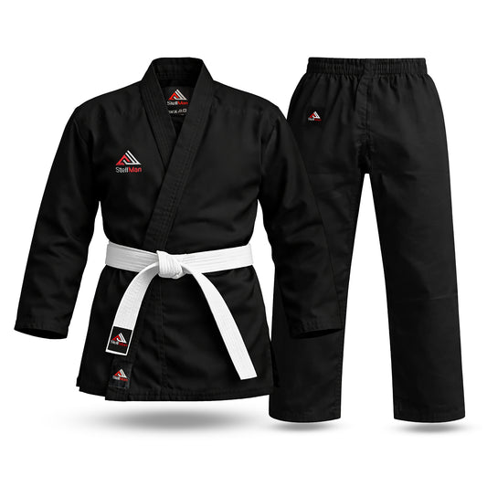 StellMan Men’s Black Karate Uniform Gi – Heavyweight Cotton Martial Arts Suit