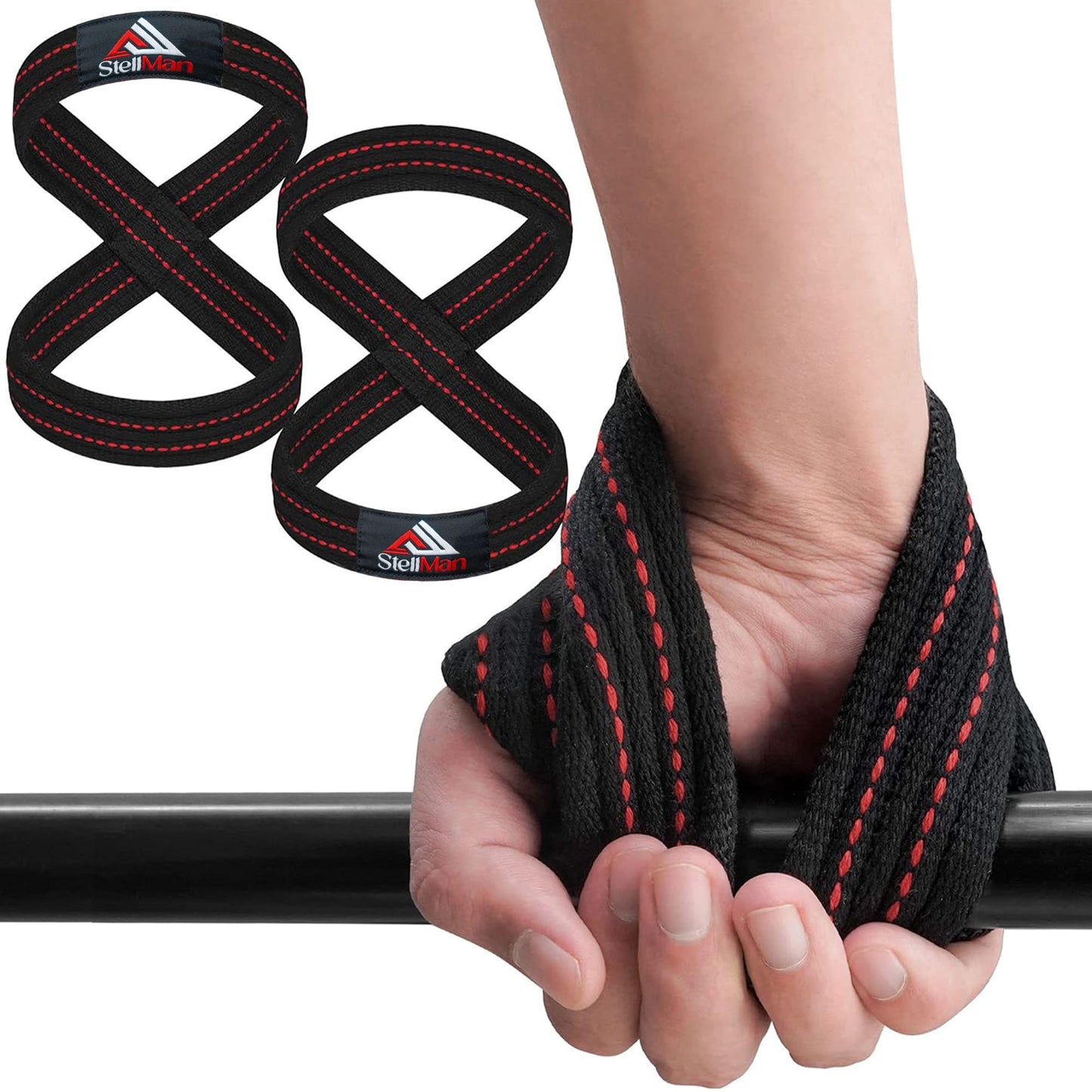 Heavy-Duty Figure 8 Lifting Straps – Deadlift & Weightlifting Grip Support