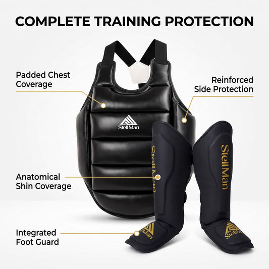 StellMan Combat Protection Set – Chest Guard & IronCore Shin Guards
