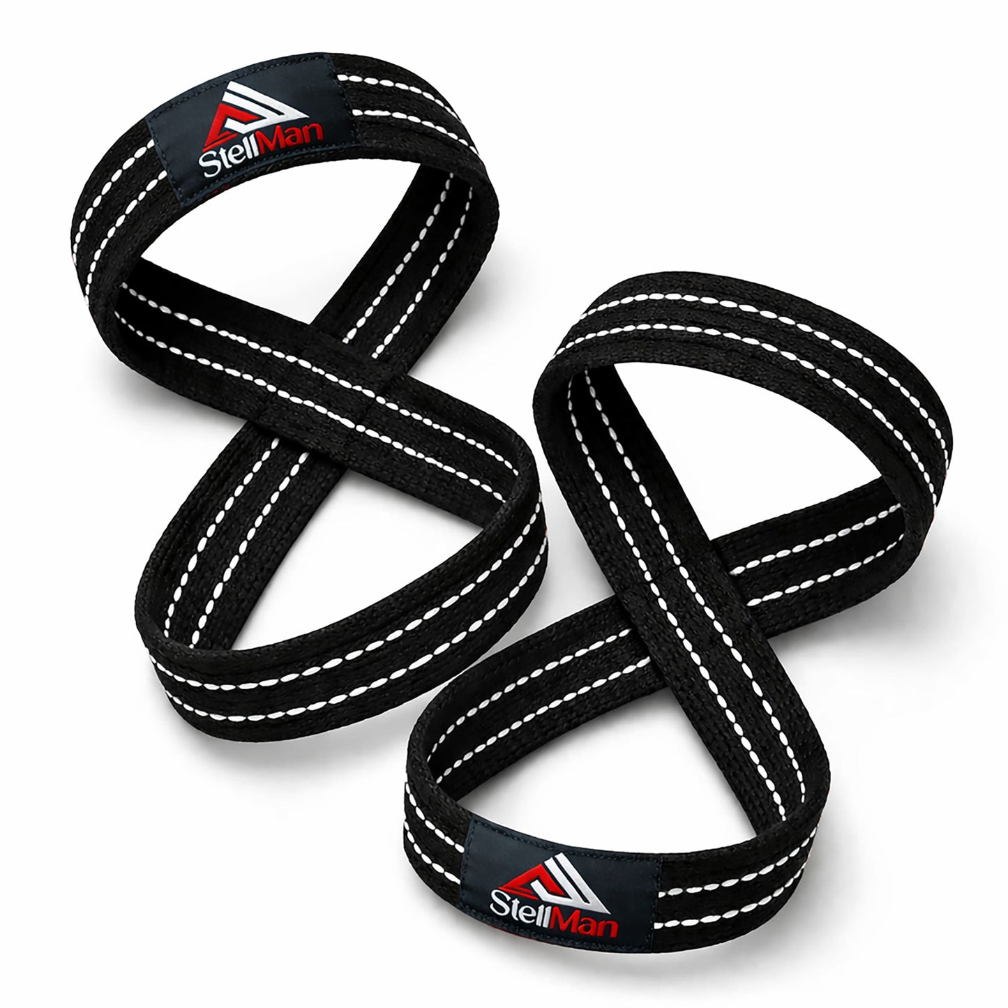 StellMan Figure 8 Lifting Straps – Heavy-Duty Deadlift Grip Support