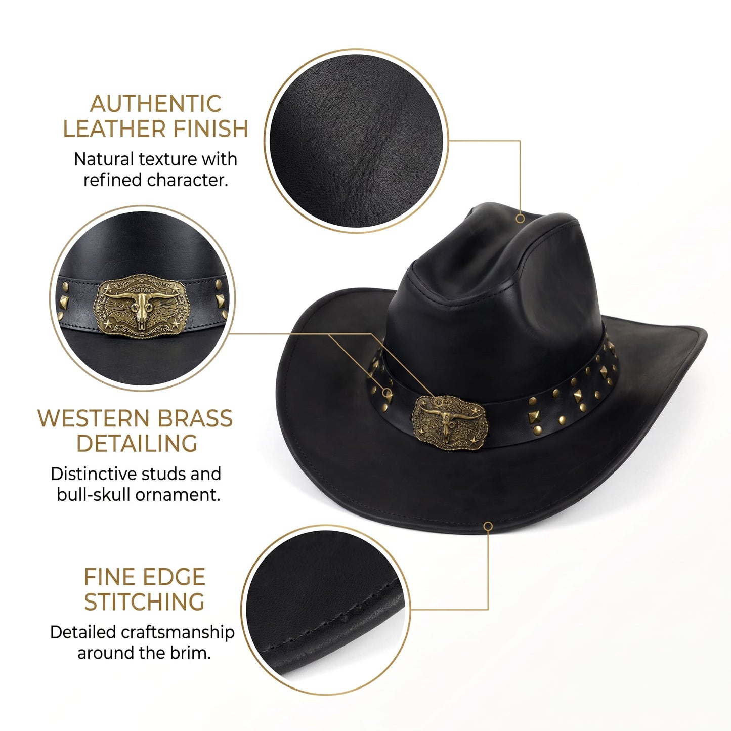 StellMan RogueBrand Leather Hat