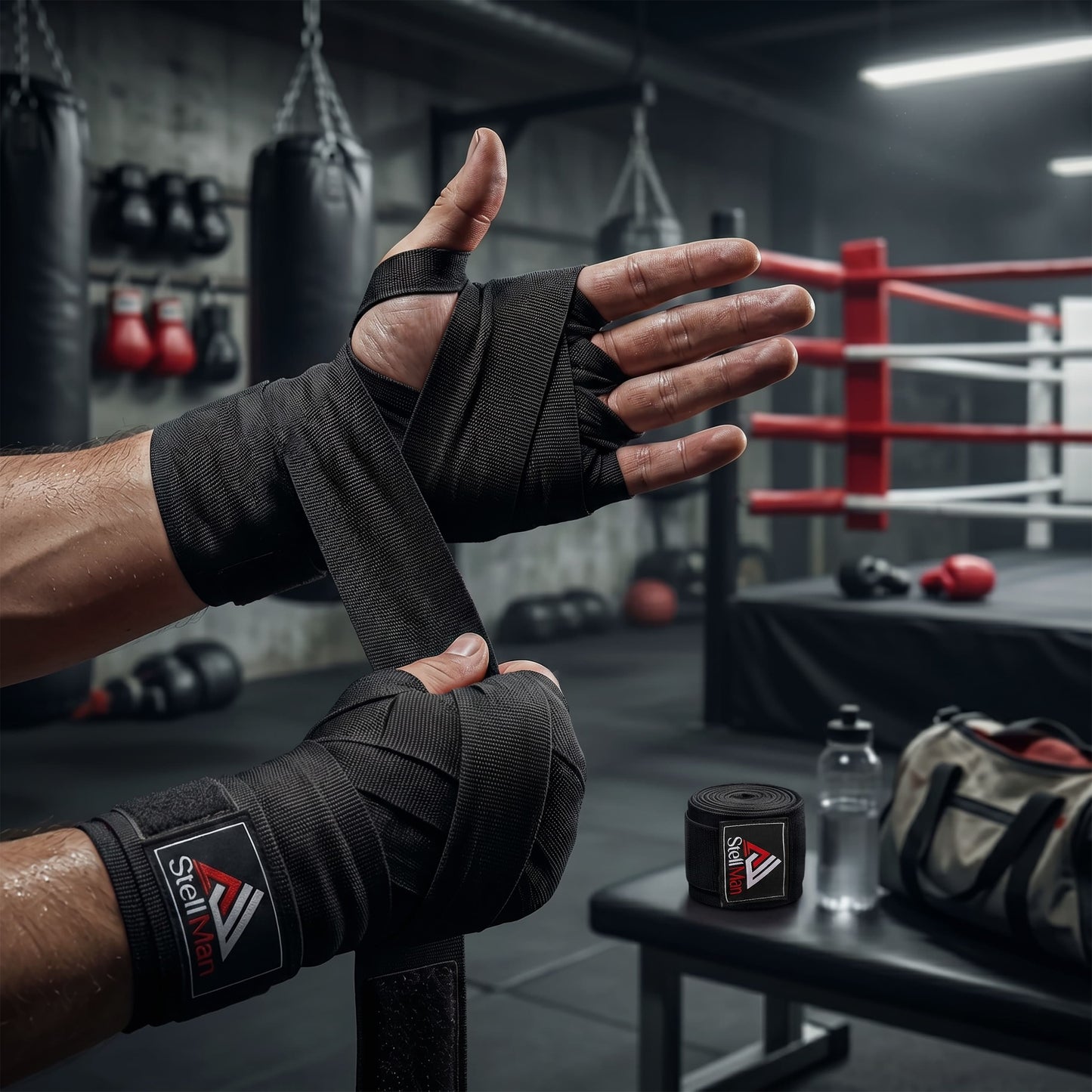 Stellman Warrior Boxing Hand Wraps - Black