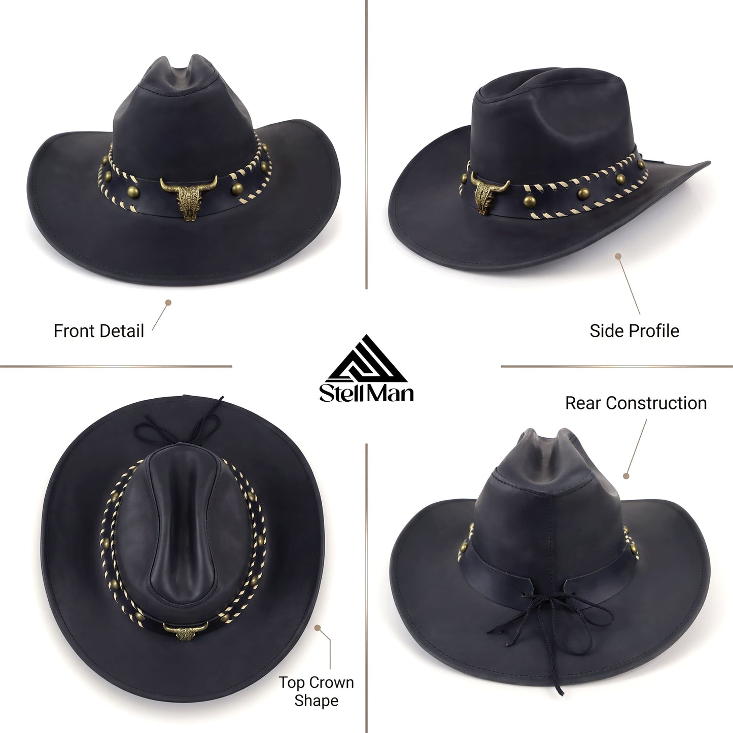 StellMan NightHorn Leather Hat