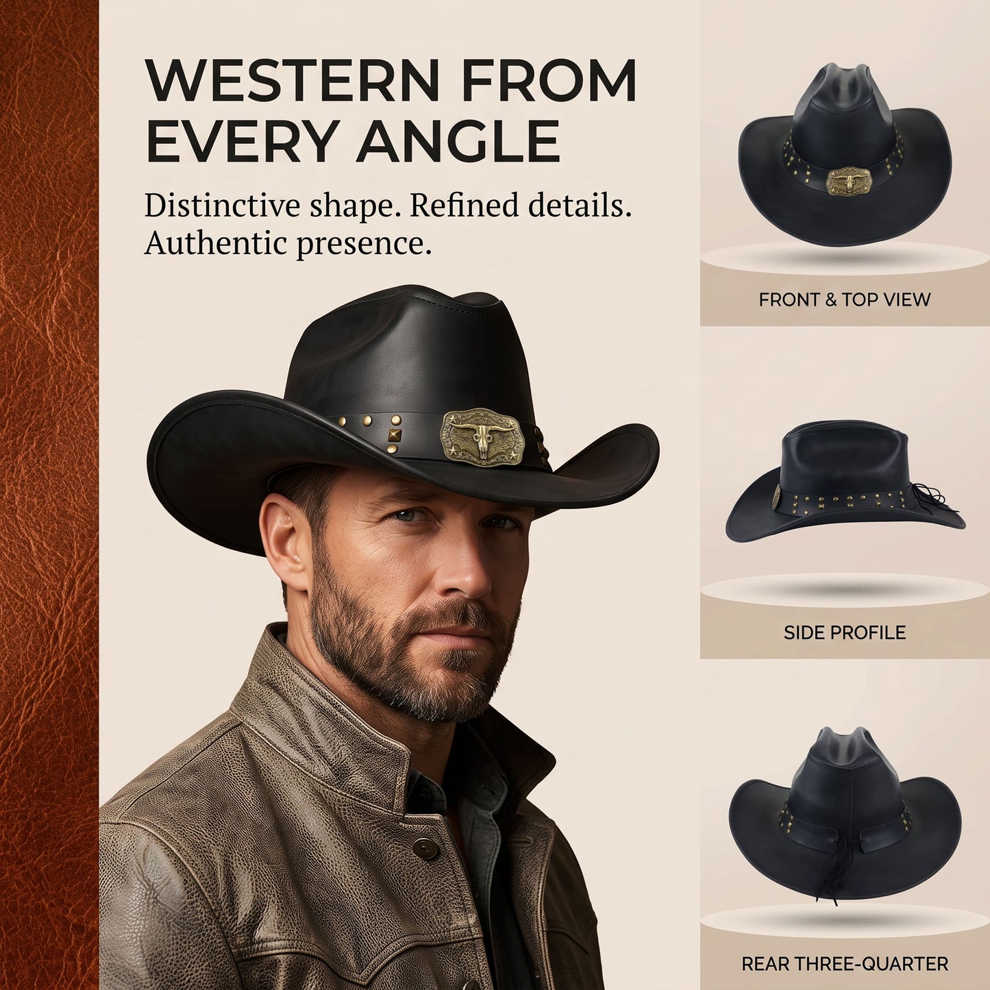 StellMan RogueBrand Leather Hat