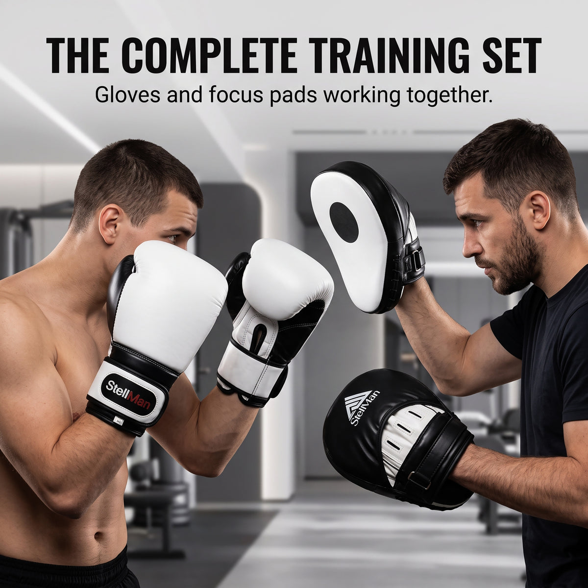 StellMan Boxing Gloves & Focus Pads Set for Training