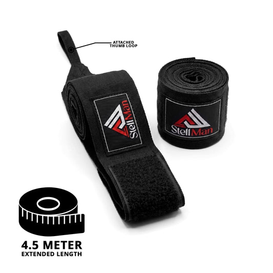 Stellman Warrior Boxing Hand Wraps - Black