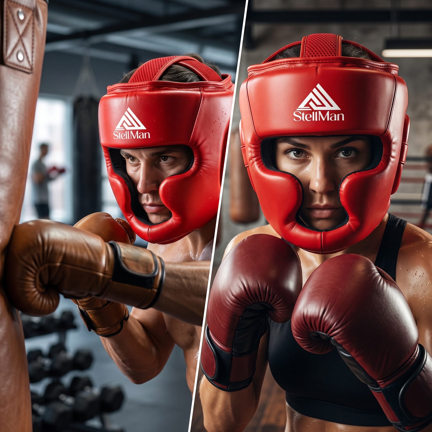 Stellman Warrior Pro Sparring Headgear-Red