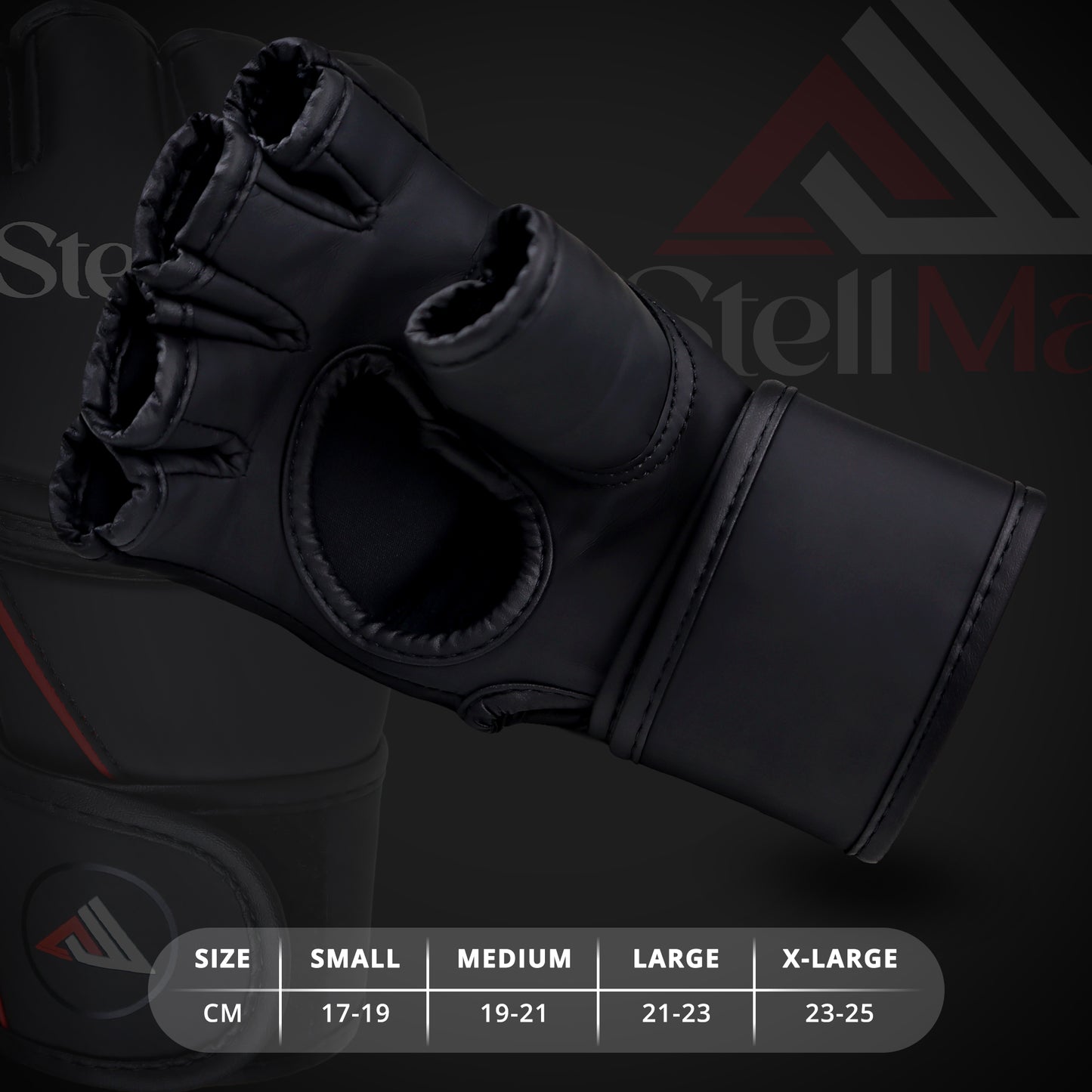 StellMan Grapplex MMA Gloves - Black