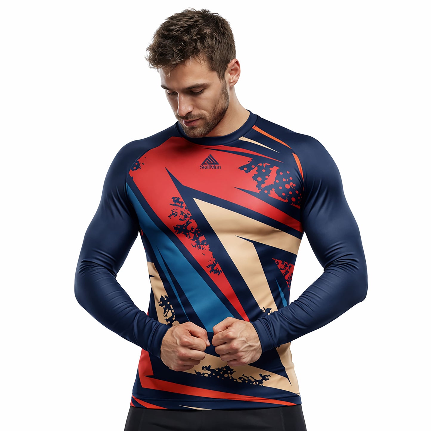 StellMan Apex Sublimated Rash Guard – BJJ/MMA Training Shirt