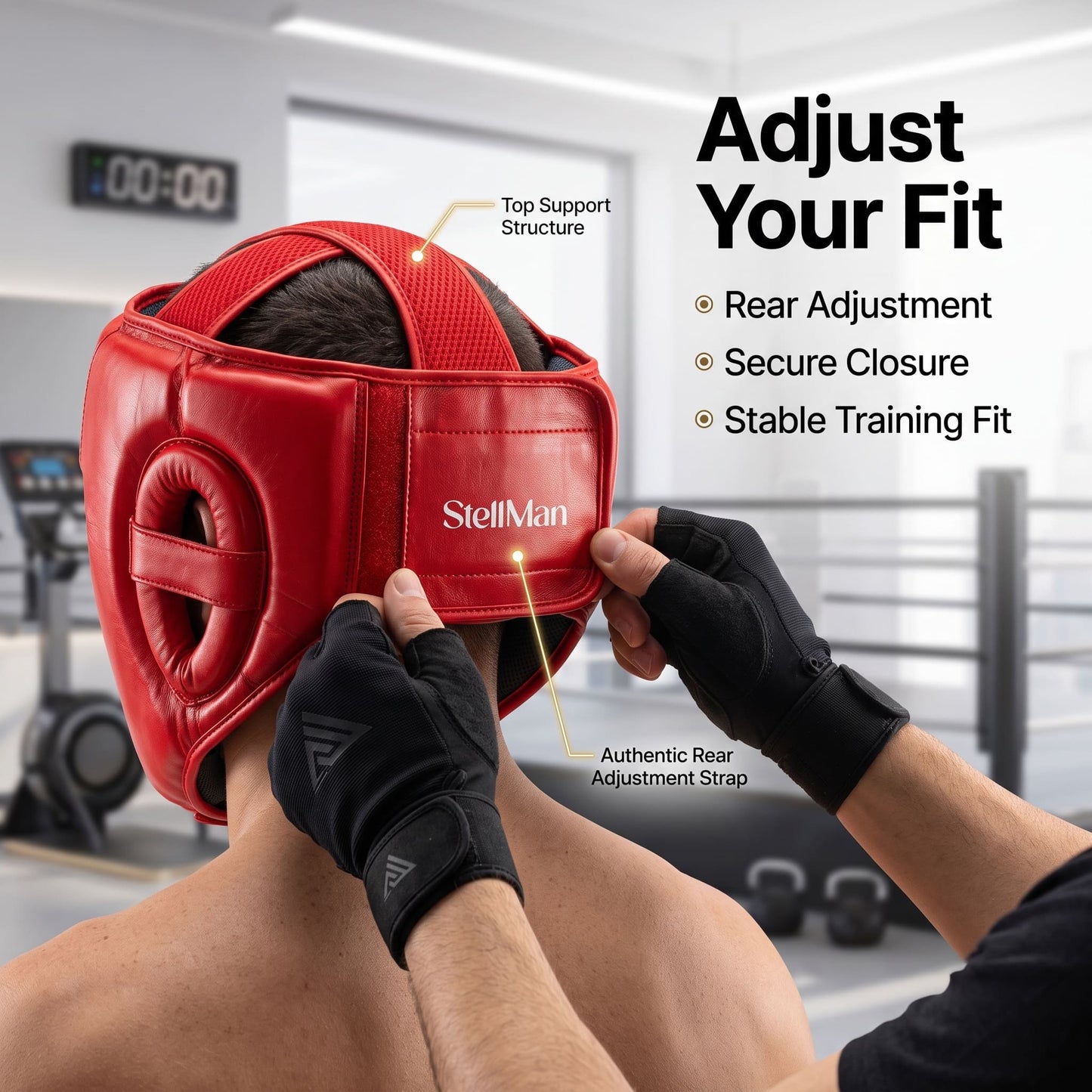Stellman Warrior Pro Sparring Headgear-Red