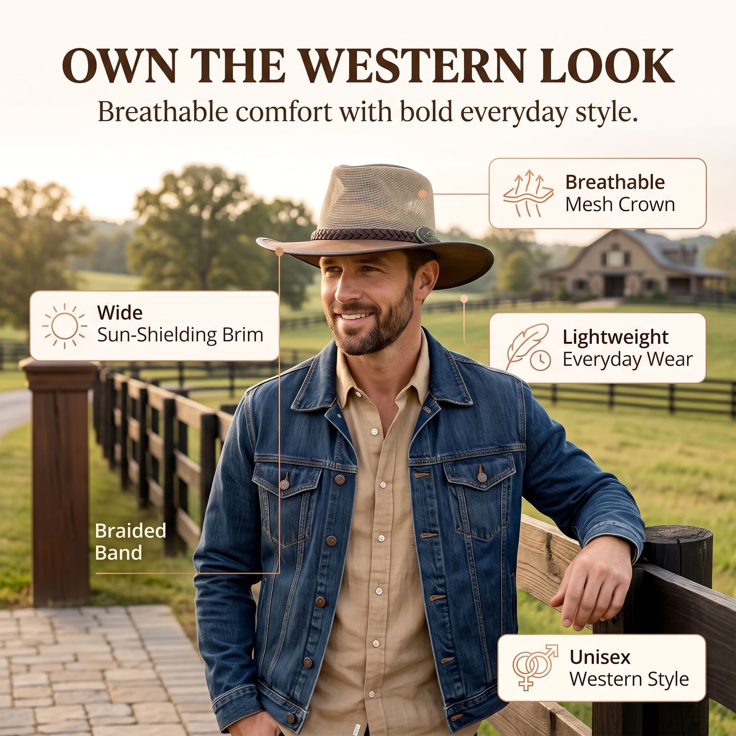 StellMan BrownRange Leather Hat