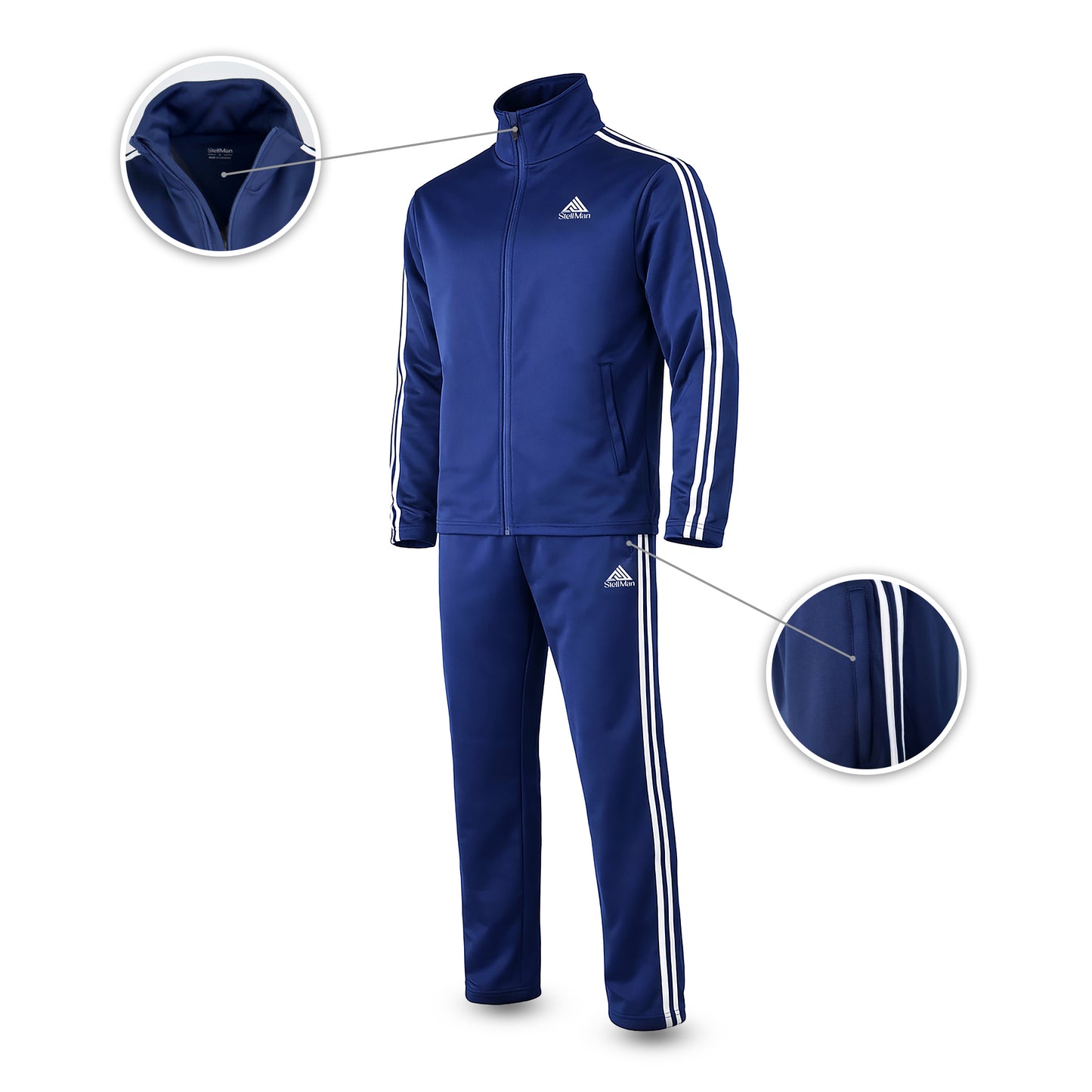 StellMan ApexFlow Men’s Track Suit – Athletic Performance Edition - Blue