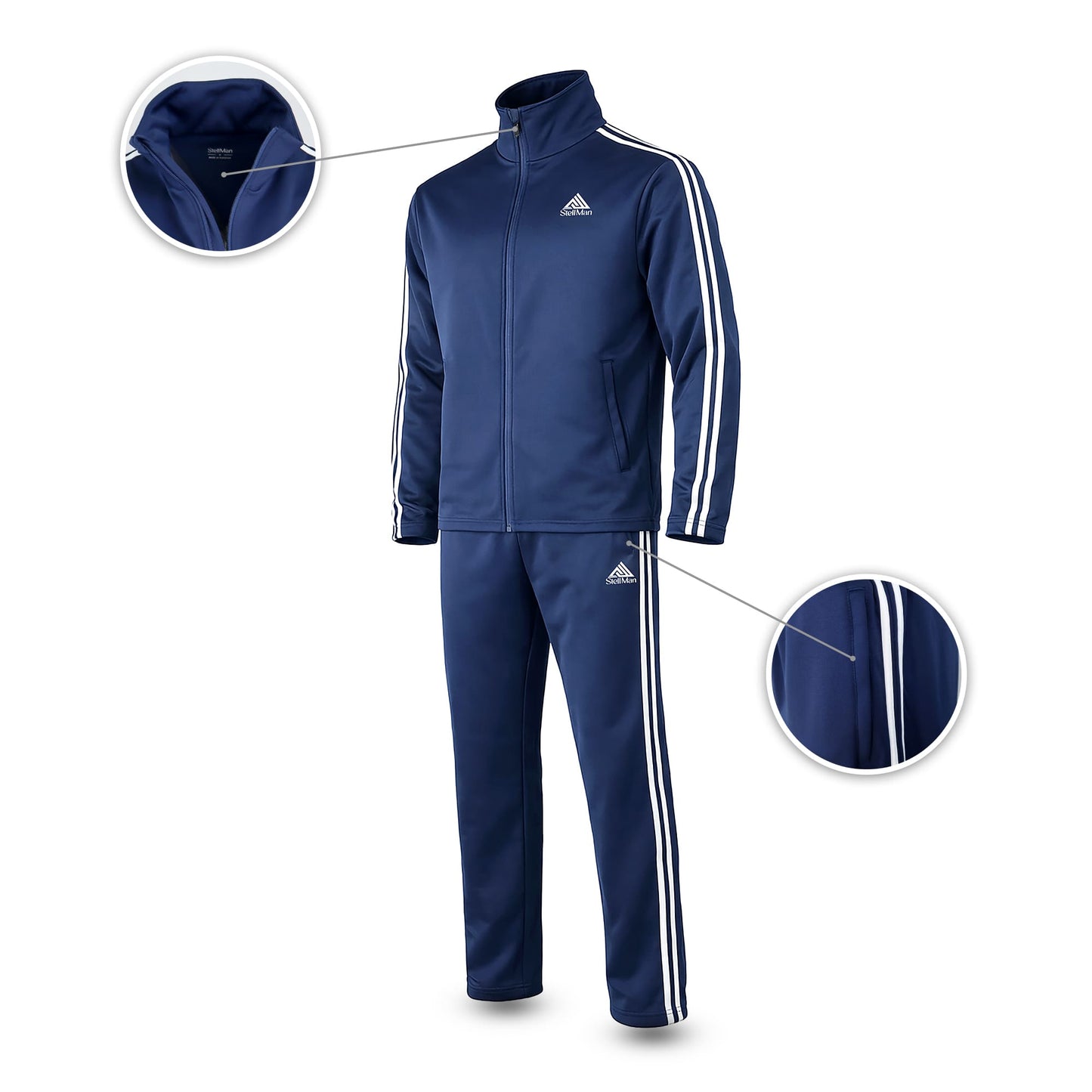 StellMan ApexFlow Men’s Track Suit – Athletic Performance Edition - Blue
