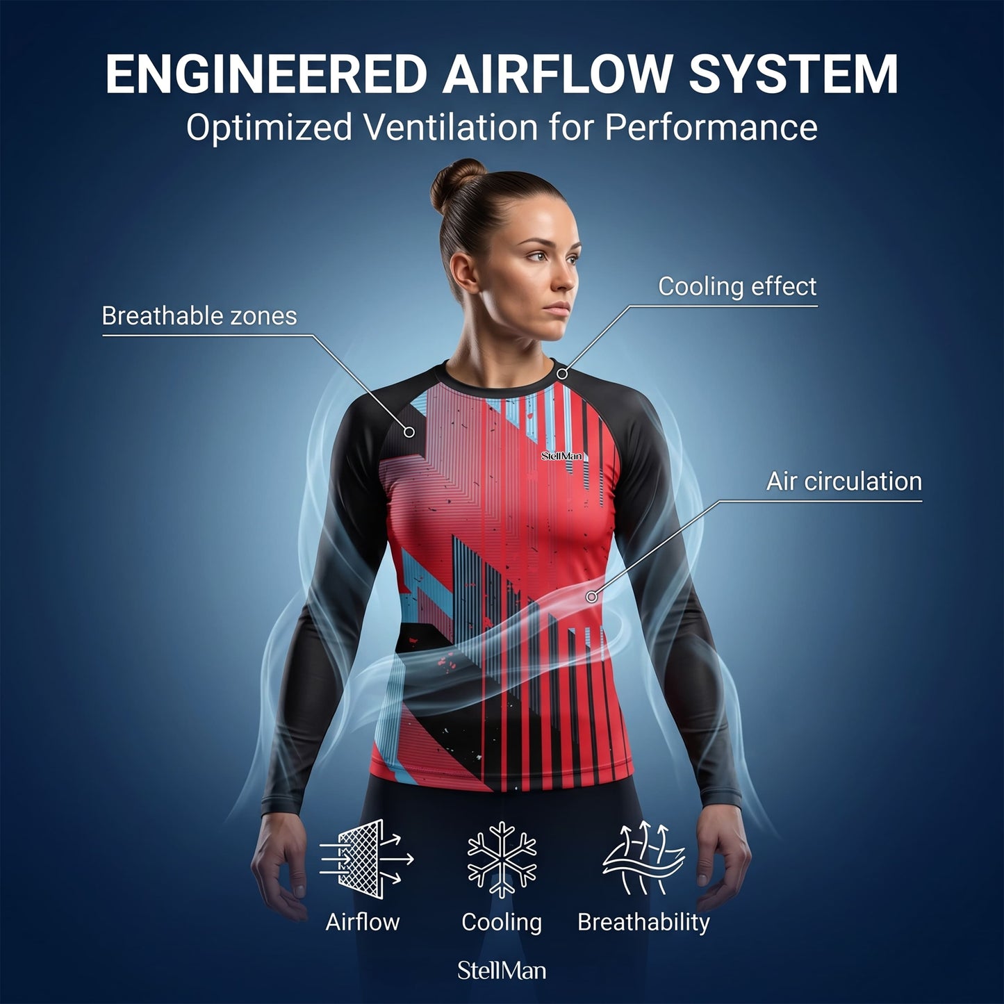StellMan Vibe Women's Sublimated Rash Guard – Active