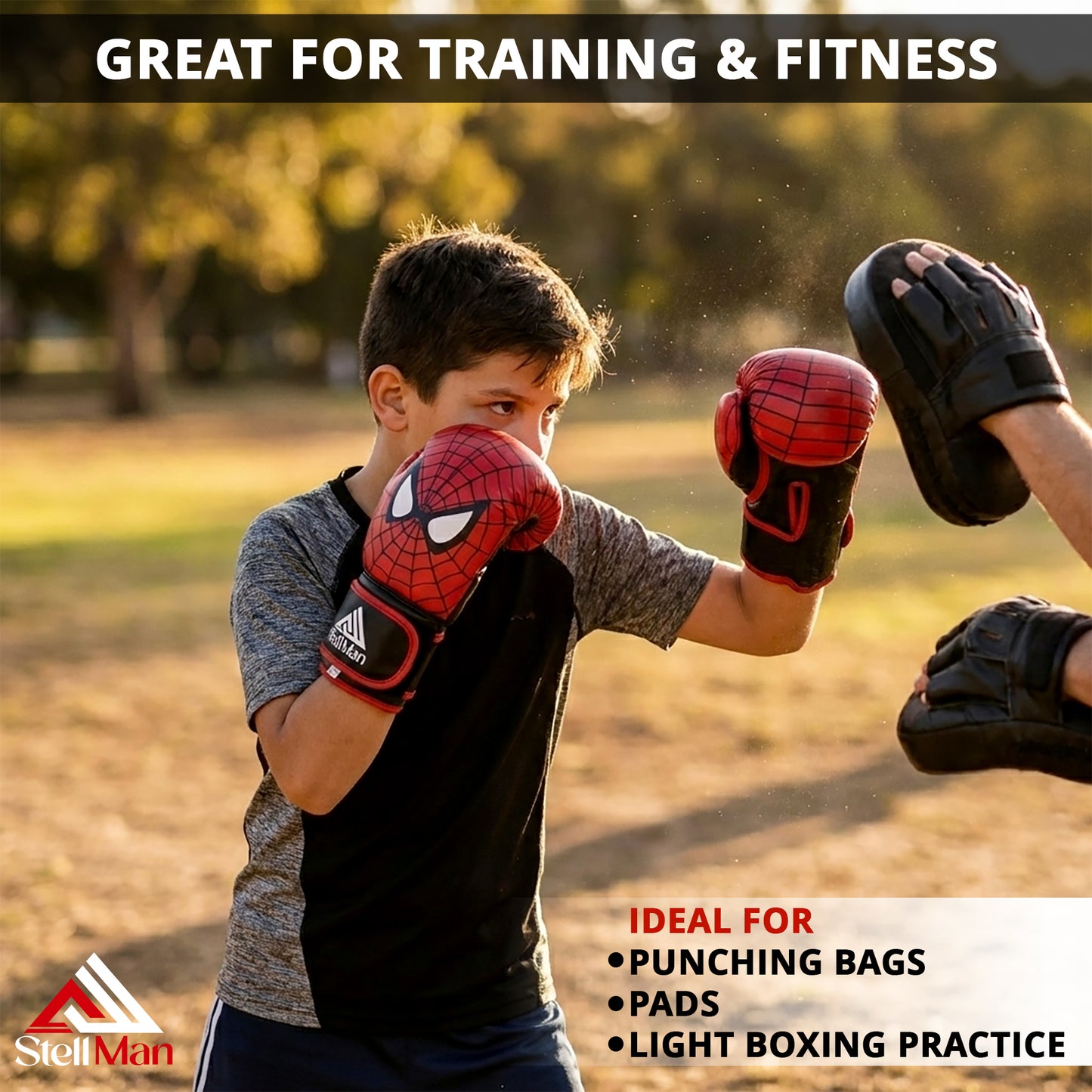 StellMan Spider Kids Boxing Gloves | Youth Training Gloves