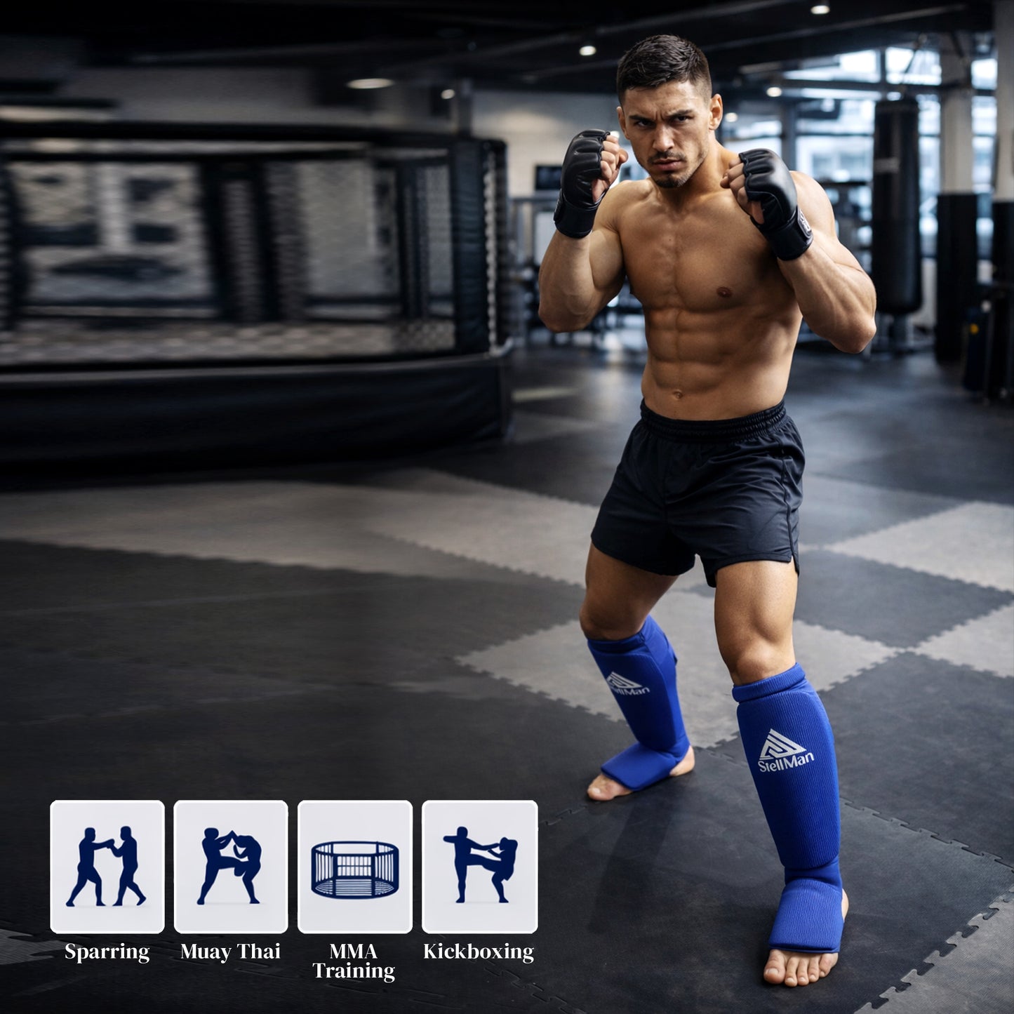 StellMan BlueCore Shin & Instep Guards – Lightweight EVA Protection