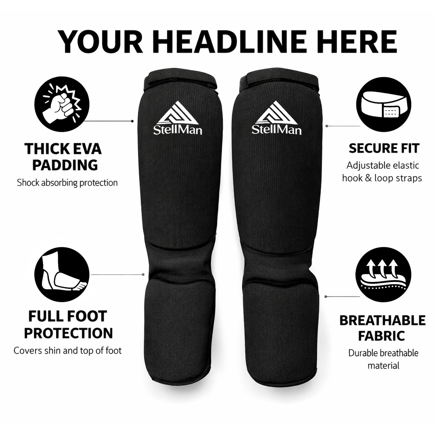 StellMan CombatFlex Shin & Instep Training Protectors