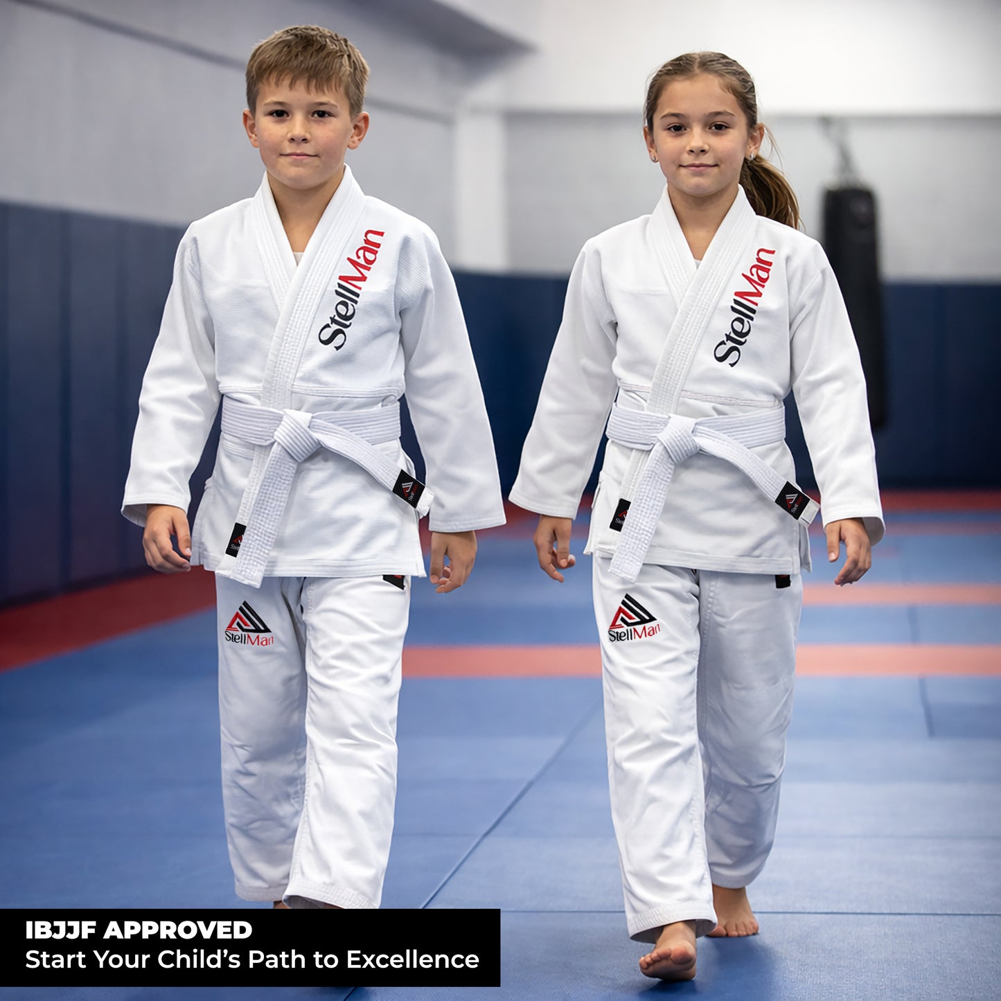 StellMan LittleWarrior Kids Brazilian Jiu-Jitsu BJJ Gi – White